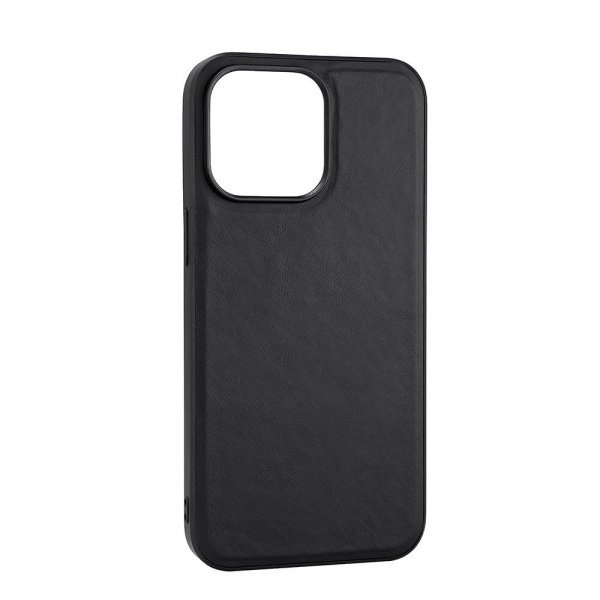 Buffalo iPhone 15 Pro Max Deksel Ekte skinn MagSeries Svart