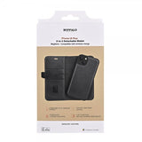 Buffalo iPhone 15 Plus Etui 3 Kortlomme Avtakbart deksel MagSeries Svart