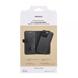 Buffalo iPhone 15 Pro Max Etui 3 Kortlomme Avtakbart deksel MagSeries Svart