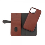 Buffalo iPhone 15 Etui 3 Kortlomme Avtakbart deksel MagSeries Brun