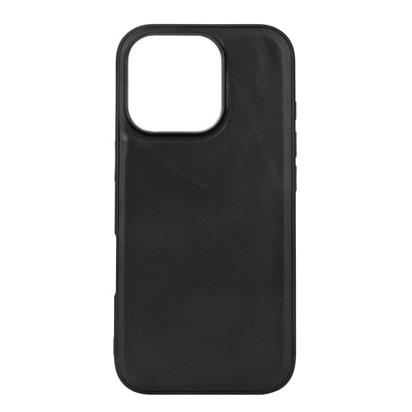 Buffalo iPhone 16 Pro Deksel Ekte skinn MagSeries Svart