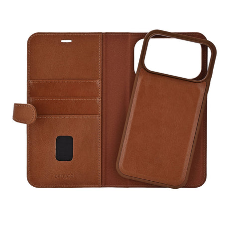 Buffalo iPhone 17 Pro Max/iPhone 18 Pro Max Etui 2-i-1 Avtakbar lommebok Brun
