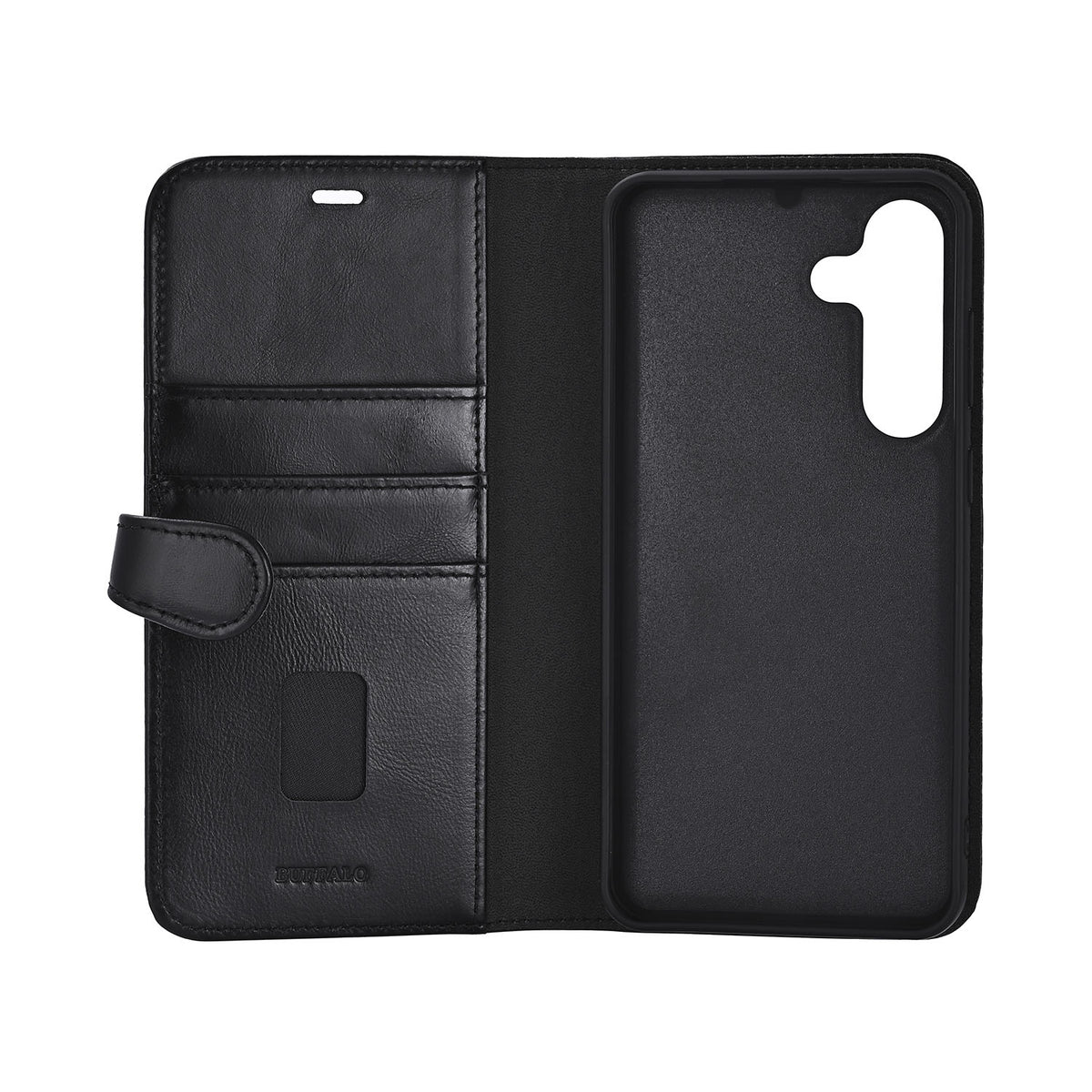 Buffalo Samsung Galaxy S26 FE Etui 2-i-1 Ekte Lær 3 Kortlommer Svart