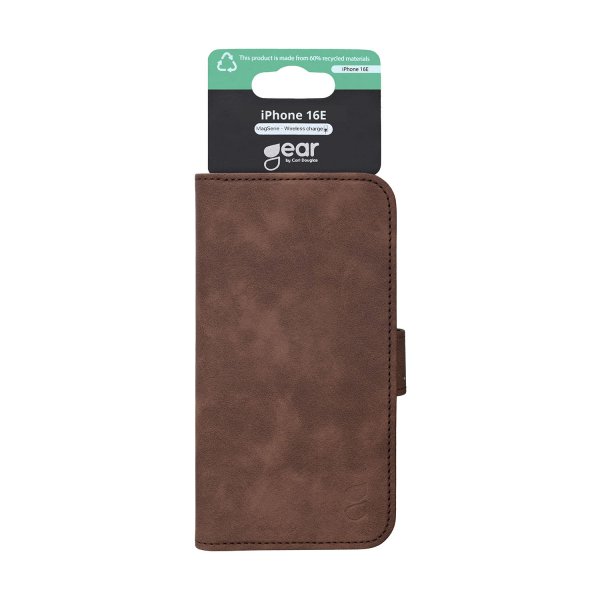 Gear iPhone 16e/17e Etui 3 Kortlomme Brun