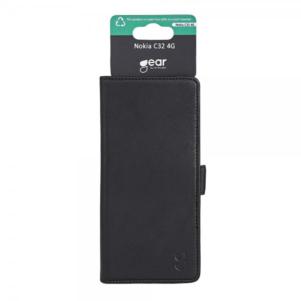 Gear Nokia C32 Etui 3 Kortlomme Svart