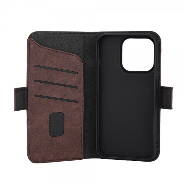 Gear iPhone 15 Pro Etui 3 Kortlomme MagSeries Brun