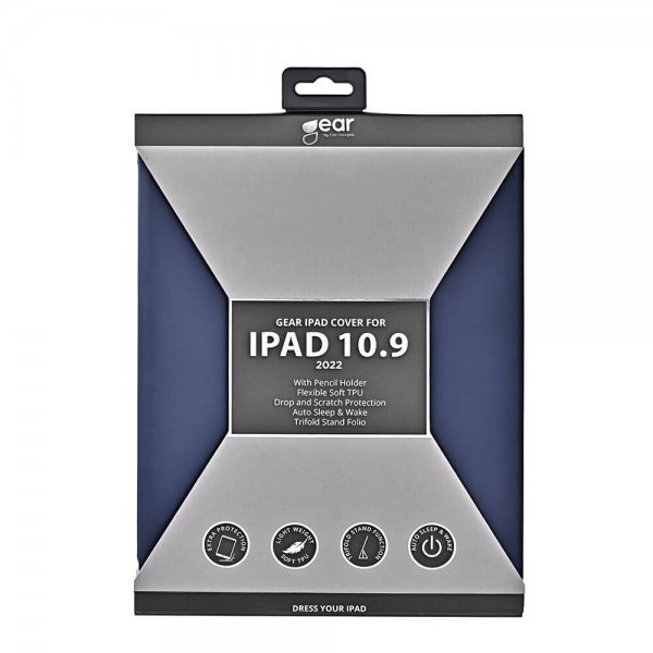 Gear iPad 10.9 (gen 10)/iPad 11 (A16) Etui Pennholder Blå