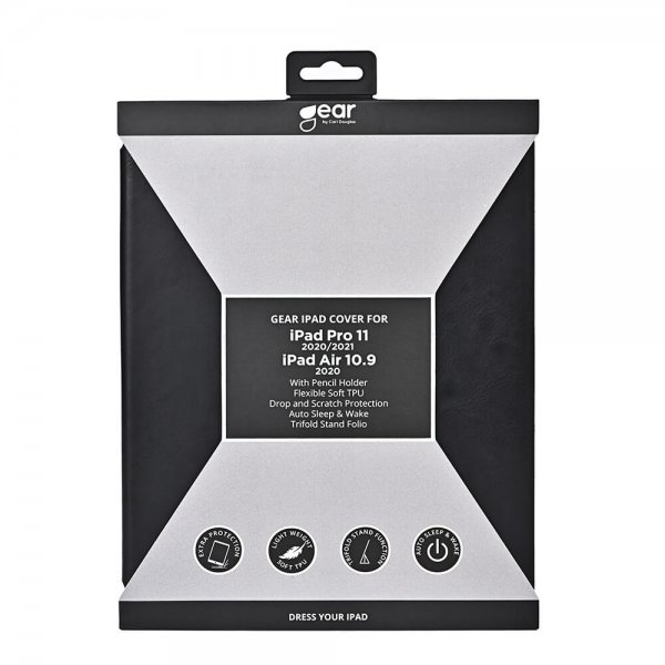 Gear iPad Air 10.9 (gen 4/5) Etui Trifold Stand Folio Svart