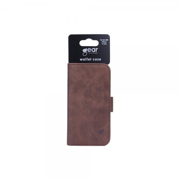 Gear iPhone 12 Mini Etui Mobile Wallet Nubuck Brun