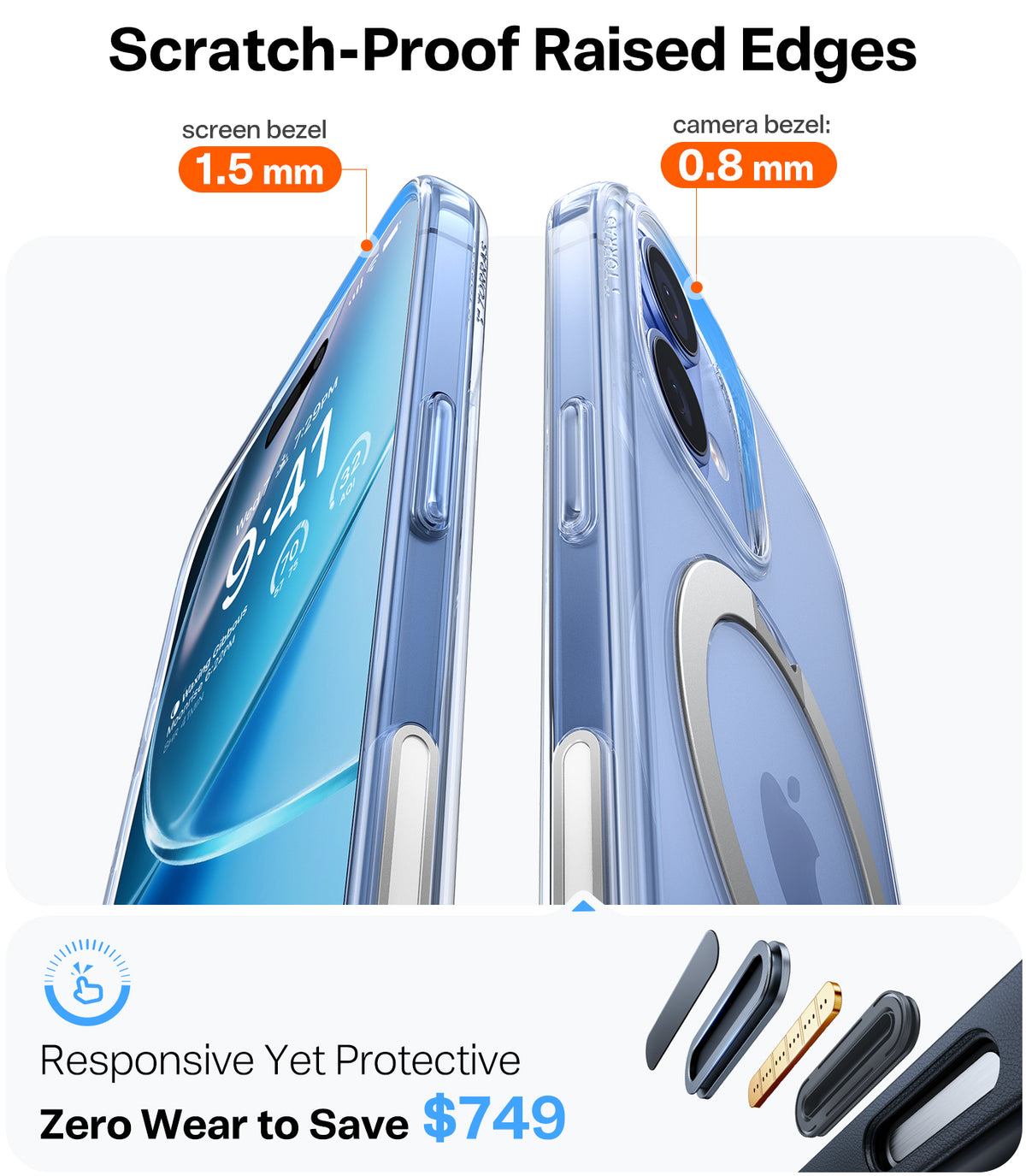 Torras iPhone 17 Deksel Ostand Q3 Spin Klar
