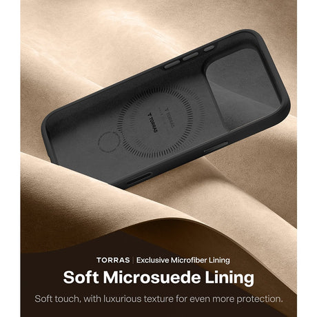 Torras iPhone 17 Pro Deksel Ostand Q3 Silicone Obsidian Black