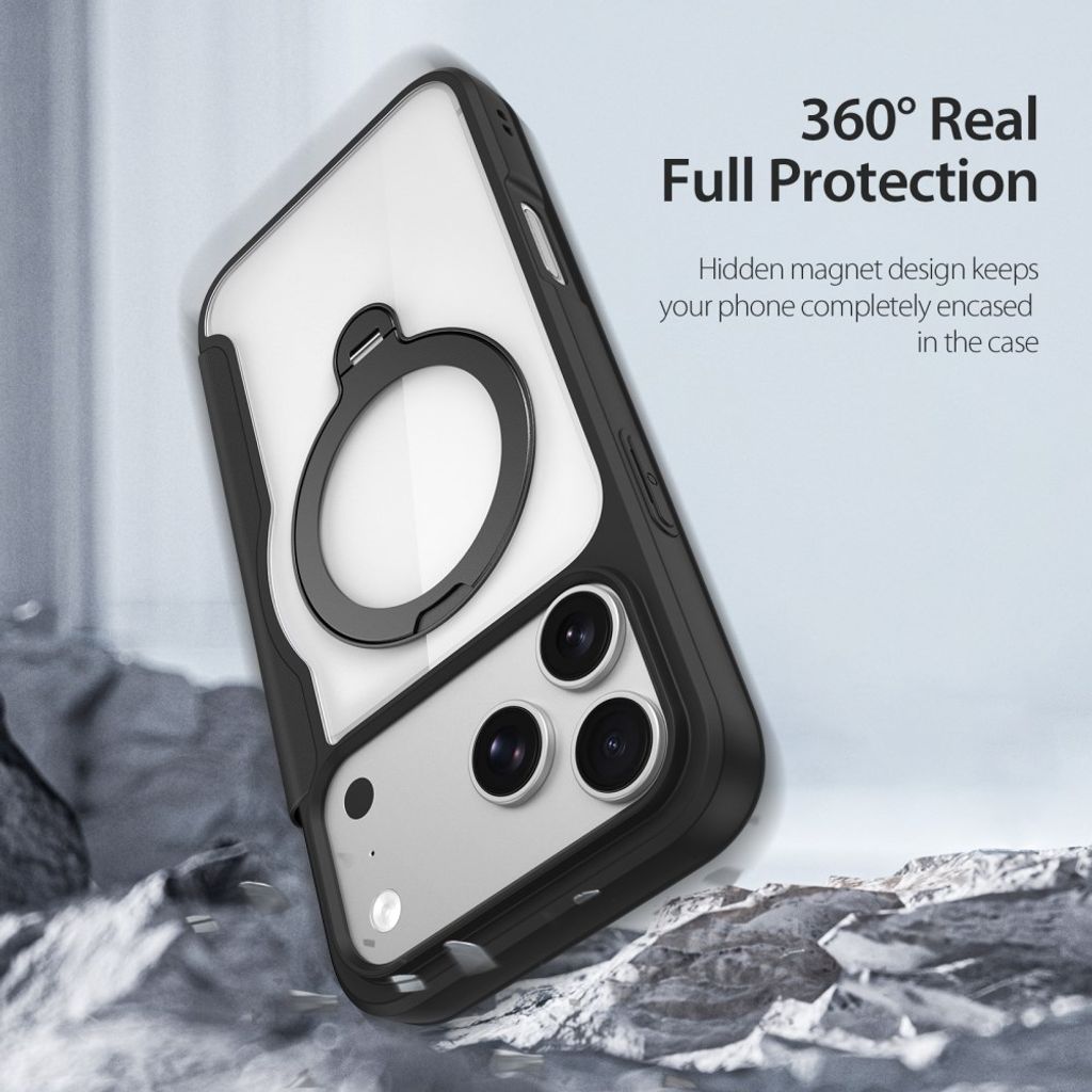Dux Ducis iPhone 17 Pro Max/18 Pro Max Etui Skin X Pro Series Kickstand MagSafe Svart
