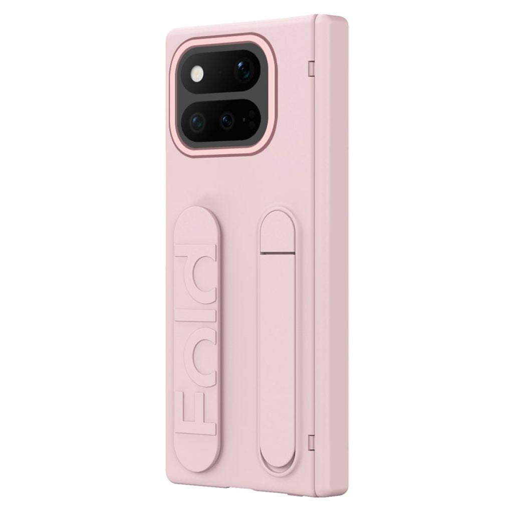 Google Pixel 11 Pro Fold Deksel med Stativ & Håndgrep Rosa