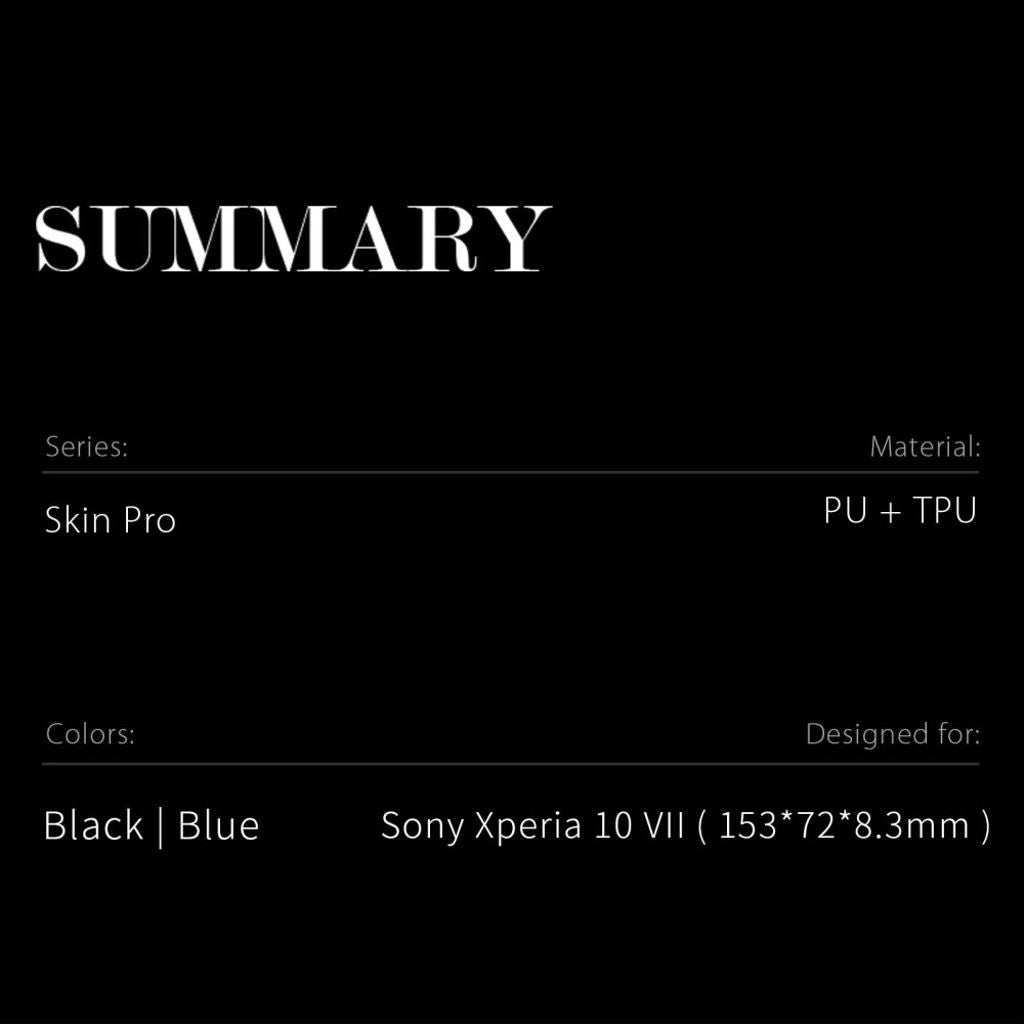 Dux Ducis Sony Xperia 10 VII Etui Skin Pro Series Svart