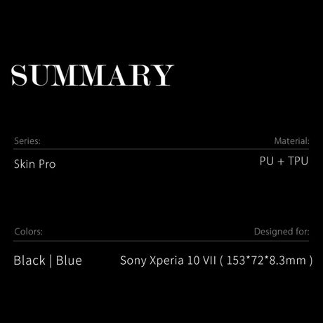 Dux Ducis Sony Xperia 10 VII Etui Skin Pro Series Svart