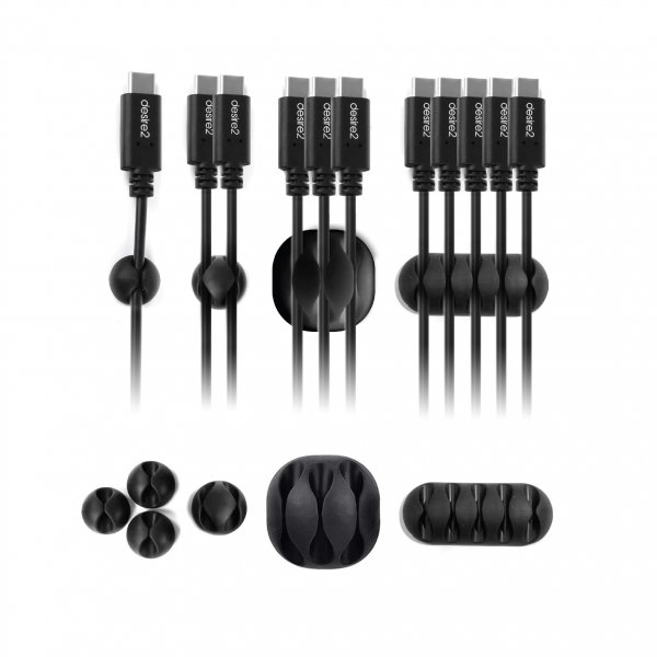 desire2 Kabelklips Tidy 10-pakke Svart