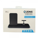 Zens Dual+Watch Aluminium Trådløs Charger Svart