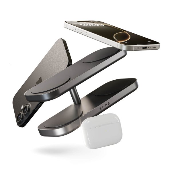 Zens Trådløs lader Quattro Pro 4 Qi2 MagSafe Svart