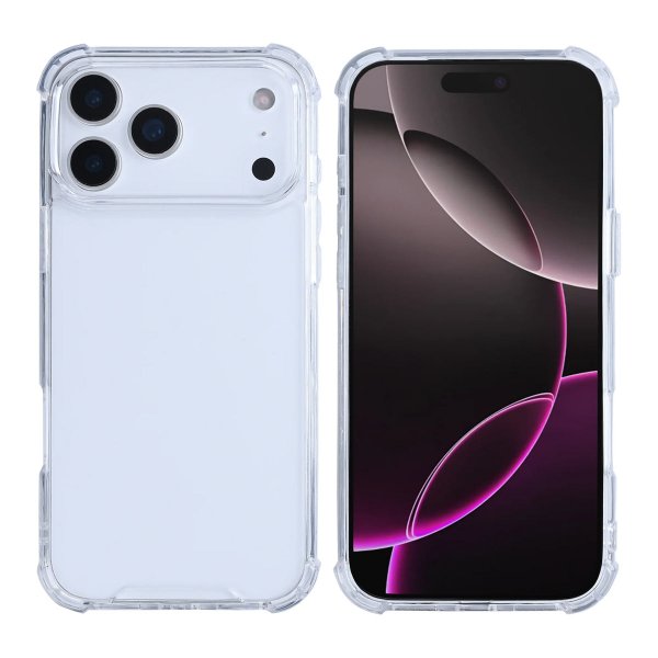iPhone 17 Pro Deksel Forsterkede hjørner Transparent