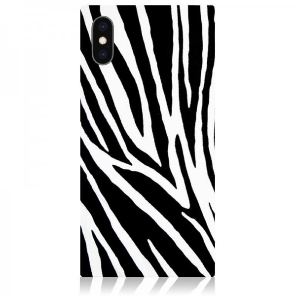 iDecoz iPhone X/Xs Deksel Square Case Sebra