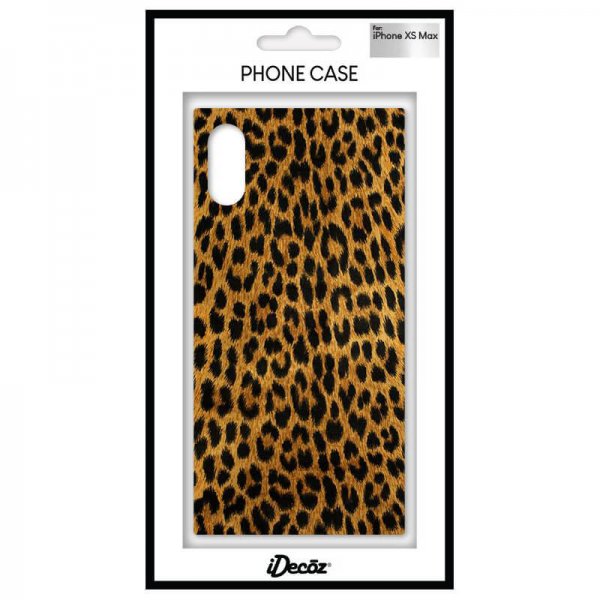iDecoz iPhone Xs Max Deksel Square Case Leopard