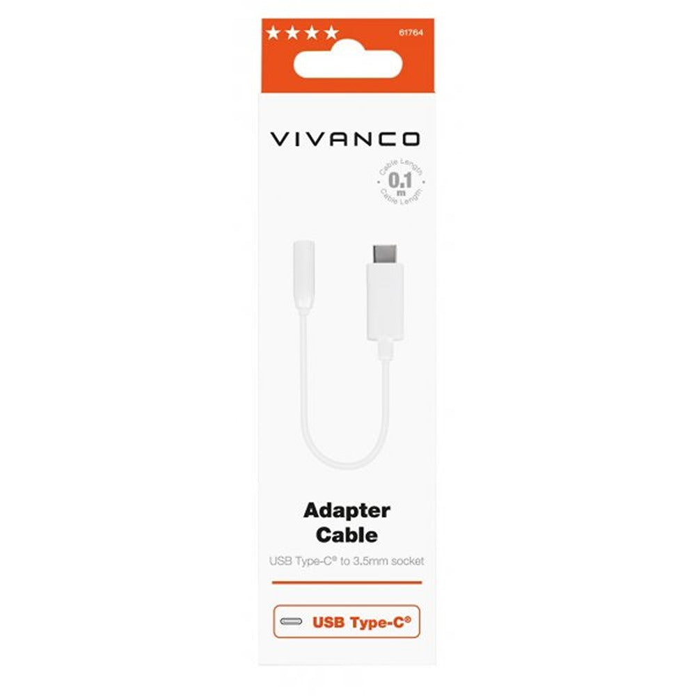 Vivanco Adapter USB Type-C to 3.5mm Hvit
