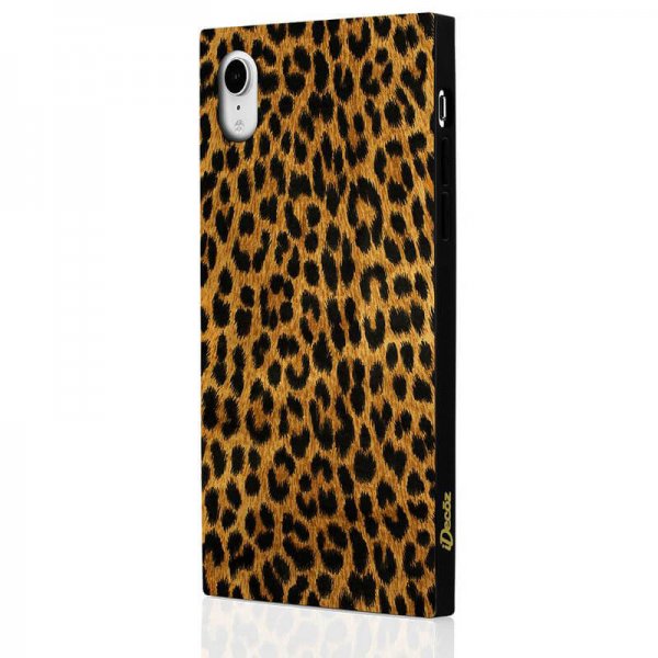 iDecoz iPhone Xr Deksel Square Case Leopard