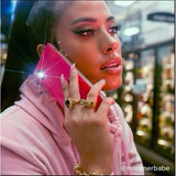 iDecoz iPhone Xs Max Deksel Square Case Neon Rosa
