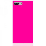 iDecoz iPhone 7 Plus/iPhone 8 Plus Deksel Square Case Neon Rosa