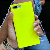 iDecoz iPhone 11 Pro Deksel Square Case Neon Gul