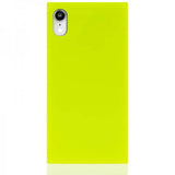 iDecoz iPhone Xr Deksel Square Case Neon Gul