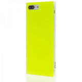 iDecoz iPhone 7 Plus/iPhone 8 Plus Deksel Square Case Neon Gul