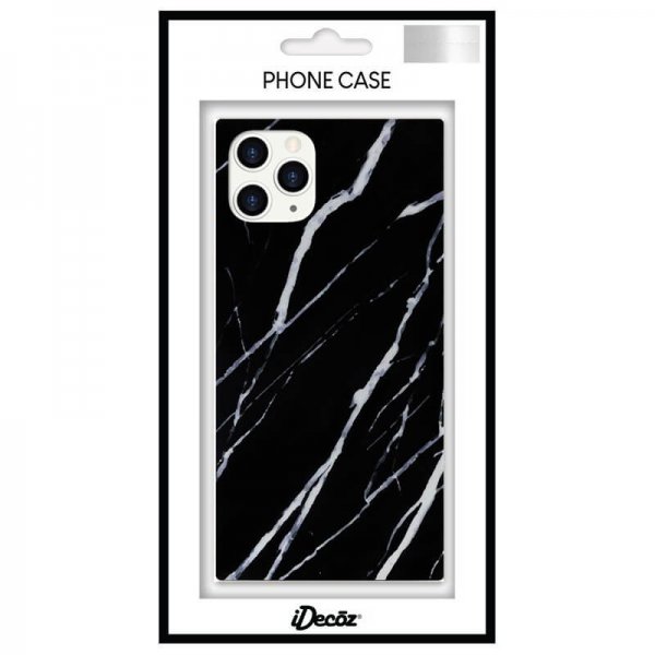 iDecoz iPhone 11 Pro Deksel Square Case Marble Svart