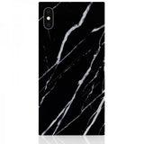 iDecoz iPhone Xs Max Deksel Square Case Marble Svart