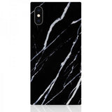 iDecoz iPhone X/Xs Deksel Square Case Marble Svart