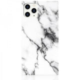 iDecoz iPhone 11 Pro Max Deksel Square Case Marble Hvit