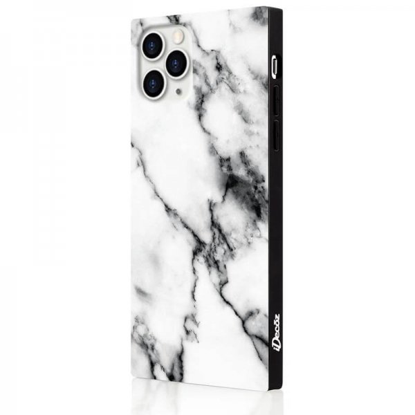 iDecoz iPhone 11 Pro Max Deksel Square Case Marble Hvit