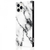 iDecoz iPhone 11 Pro Max Deksel Square Case Marble Hvit