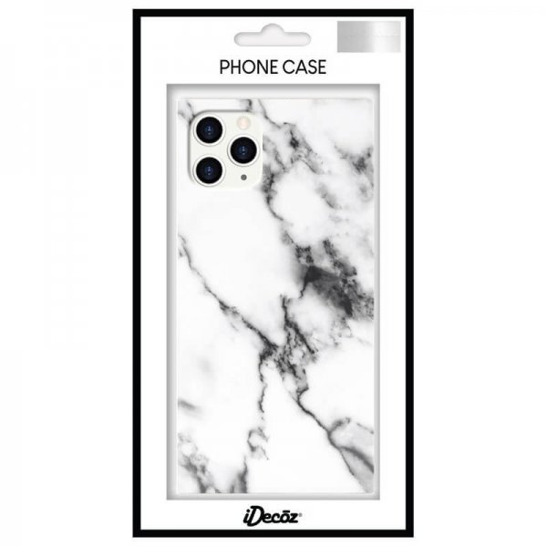 iDecoz iPhone 11 Pro Deksel Square Case Marble Hvit