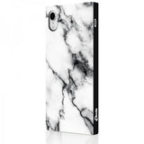 iDecoz iPhone Xr Deksel Square Case Marble Hvit