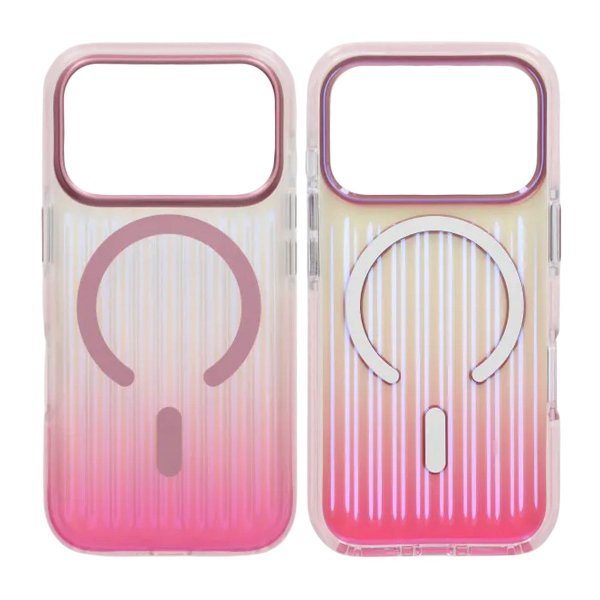 iPhone 17 Pro Max Deksel Korrugerte MagSafe Rosa