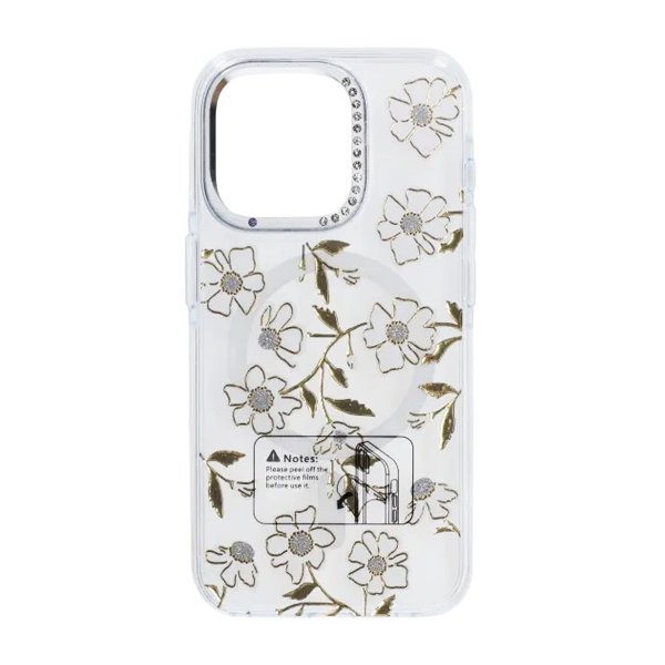 iPhone 15 Pro Deksel Mønster MagSafe Blomster