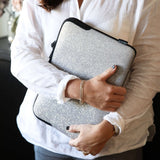 Onsala Sleeve Laptop Deksel Glitter 14" Sølv