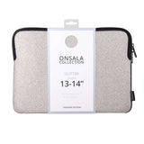 Onsala Sleeve Laptop Deksel Glitter 14" Sølv