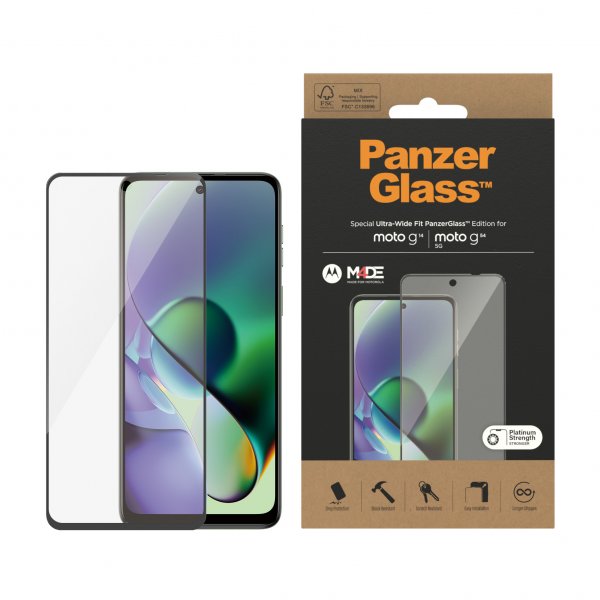 PanzerGlass Motorola Moto G14/Moto G54 Skjermbeskytter Ultra-Wide Fit