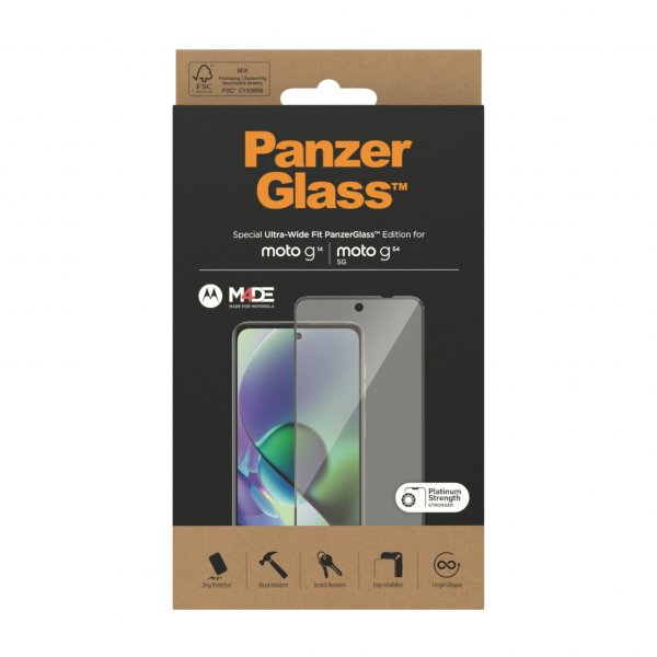 PanzerGlass Motorola Moto G14/Moto G54 Skjermbeskytter Ultra-Wide Fit