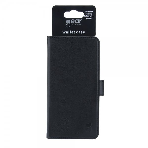 Gear Samsung Galaxy J4 Plus Etui 3 Kortlomme  Svart