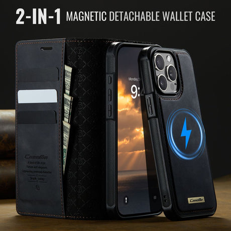 CaseMe iPhone 15 Pro Max Etui C49 Series Svart