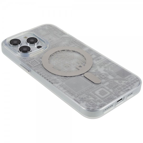 iPhone 14 Pro Max Deksel PQY Geek Series MagSafe Silver