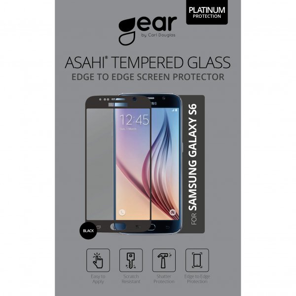 Gear Samsung Galaxy S6 Skjermbeskytter 3D Svart